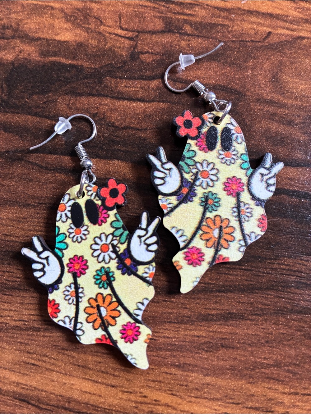 Hippie Ghost Dangle Earrings